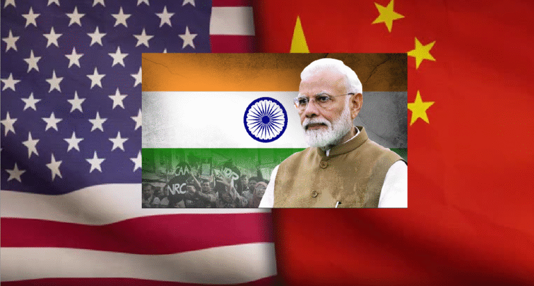 Image of India between the US China Trade War