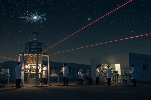 Quantum entanglement based free space communication demonstration imagined